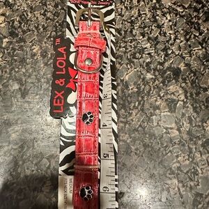 Lex & Lola Pink Dog Collar with Paw Print NWT